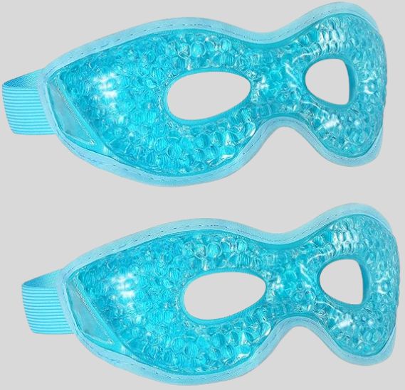 2-Pack Cooling Ice Gel Eye Masks w/ Eye Holes